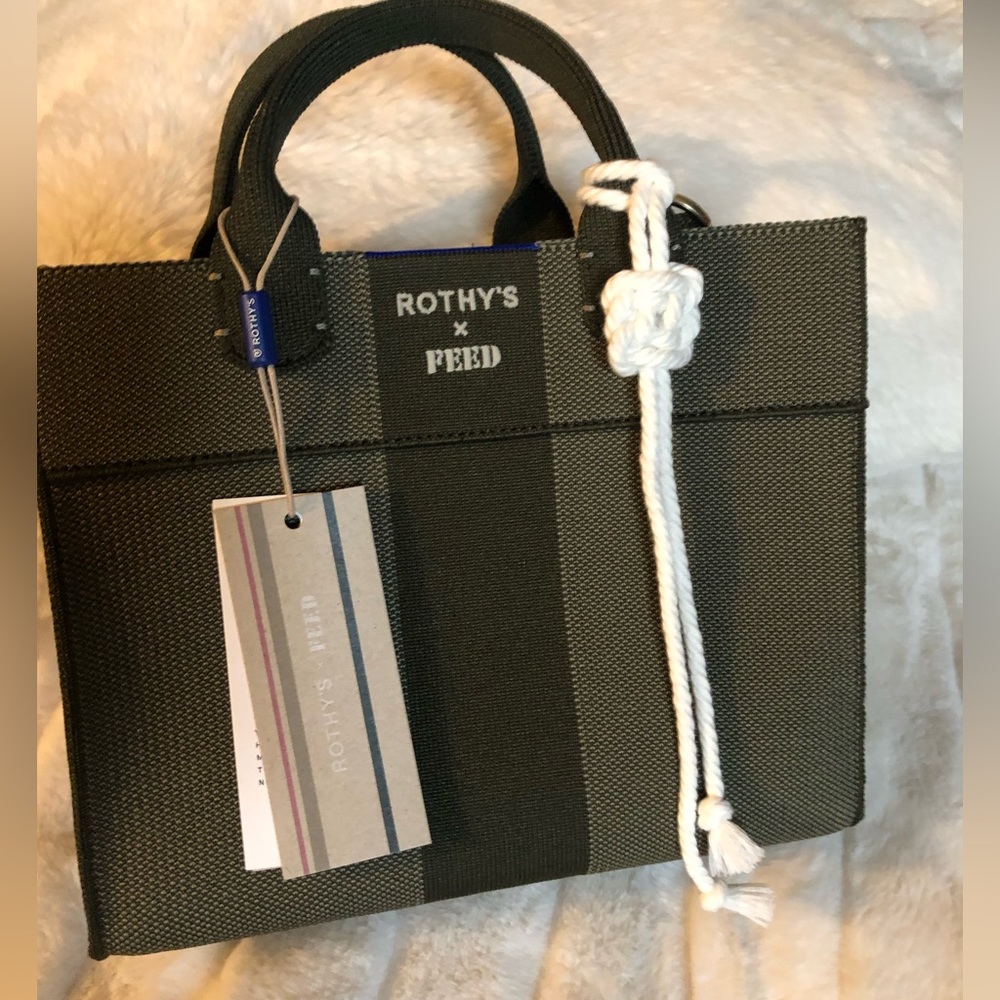 Rothys + Feed Olive Green Crossbody Mini Tote